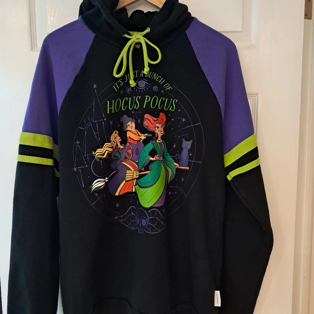 Women's Disney - Our Universe black & purple Hoodie | Size L - Picture 1 of 7